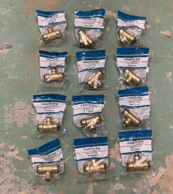 #ad #ad 12 Apollo Tectite FSBT343412 3 4 x 3 4 x 1 2 Brass Push to Connect Reducer Tee $29.99