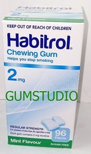 Habitrol Nicotine Gum 4 Boxes 2mg MINT 384 Pieces Fresh Quit Smoking 8/2025