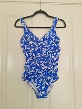 Seekers Blue Floral One Piece Swimsuit size 8