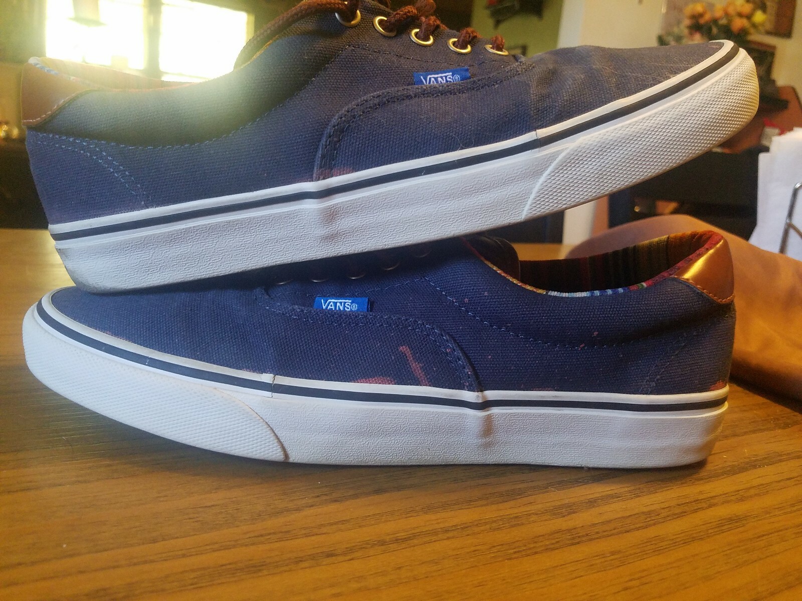 vans boat shoes blue