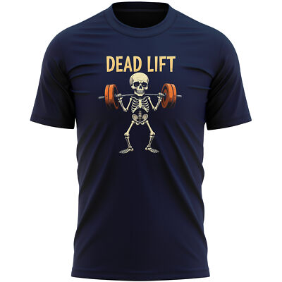 Lustiges Gym Skelett T-Shirt Kreuzheben Oberteil für Fitness Enthusiasten Männer Papa Ehemann