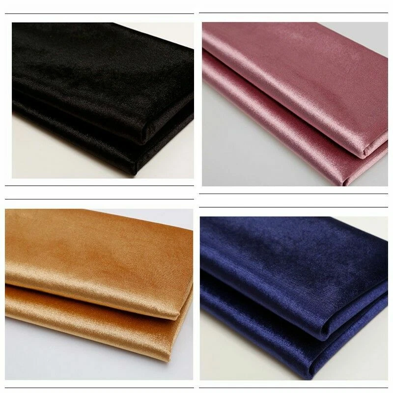 Cojín de tapicería de tela de terciopelo 1M cortina talecloth sofá artesanías material liso Foto 4 de 4