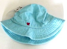 NWT INFANT GIRLS BLUE w/ RED EMBROIDERED BUTTERYFLY OLD NAVY HAT SIZE 0-6 MO