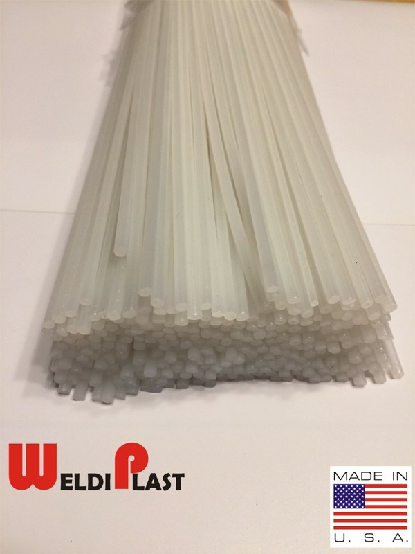 LLDPE Plastic Welding Rods 20ft- 20pk (12in x 4mm 5/32 Natural) Repair