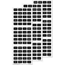 Blue Sea Systems 7870 Black 180 Label Set Emergency Vehicles