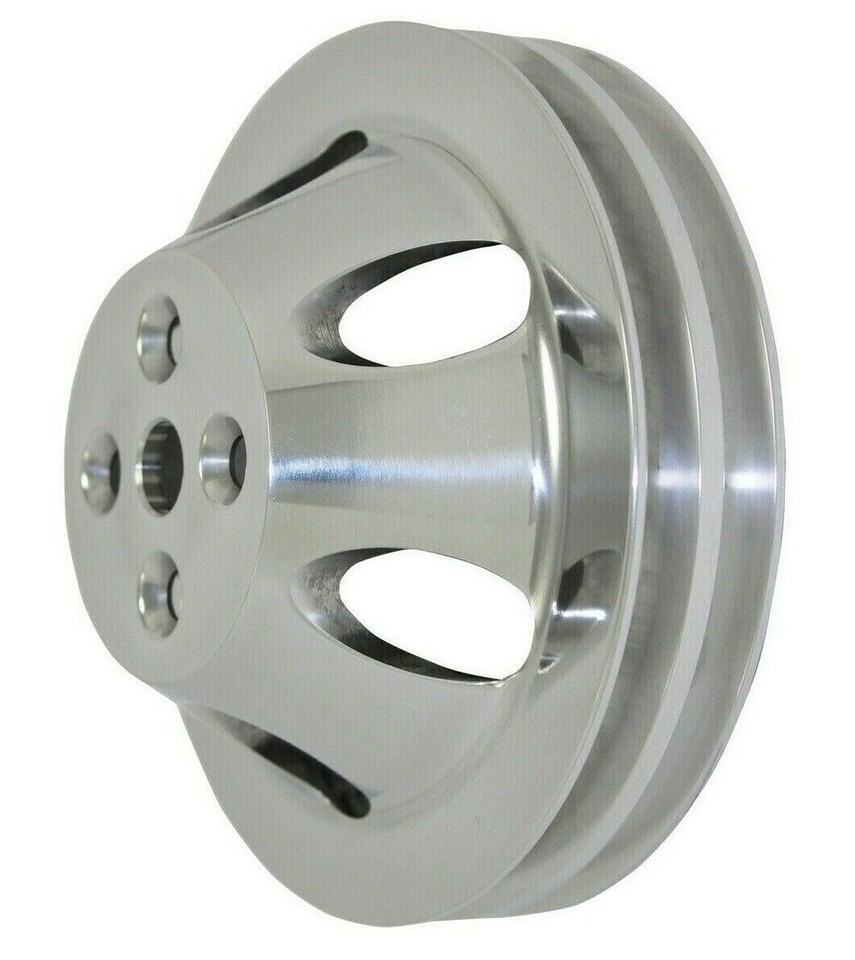 BB Chevy Aluminum 2 Groove BBC Short Water Pump Pulley 396 427 454 V8