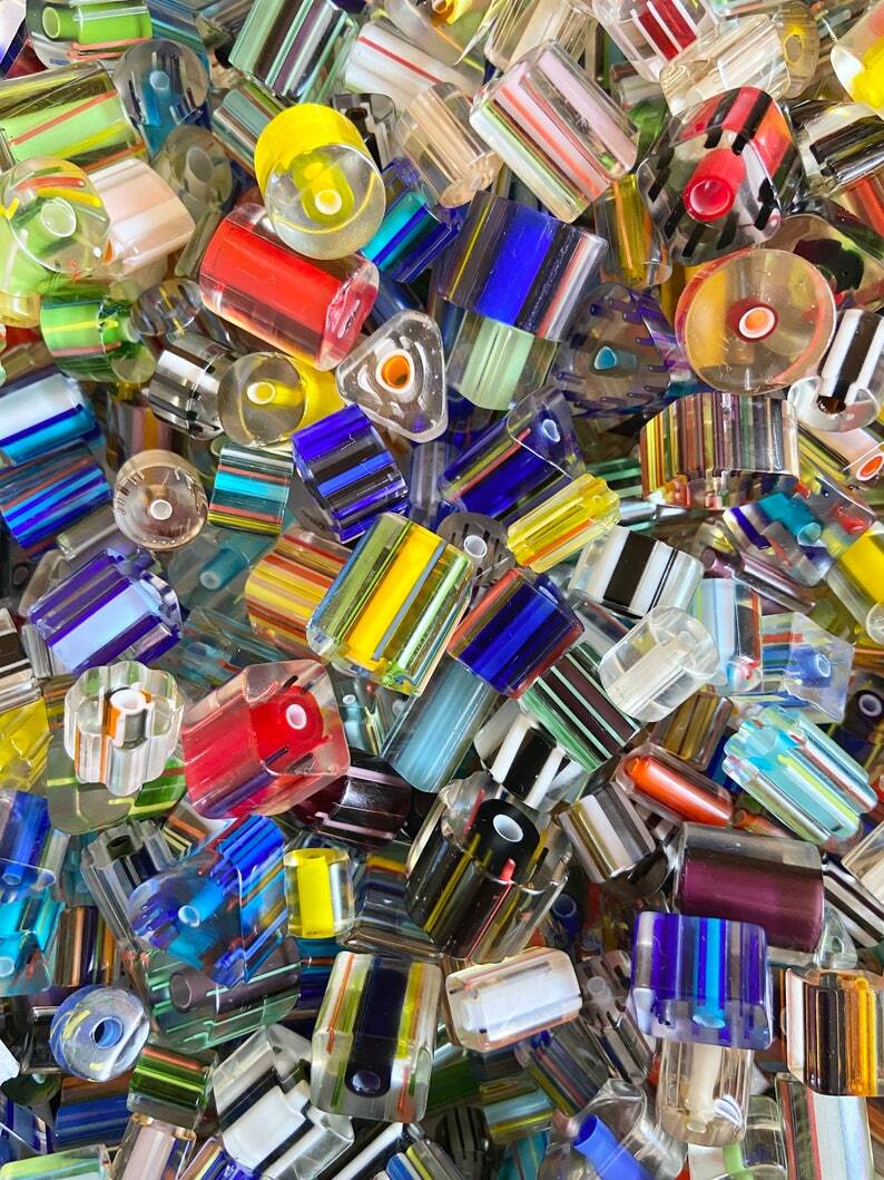 Xplosionbead 20pcs Mixed Vintage Assorted Furnace Cane Glass Beads eBay