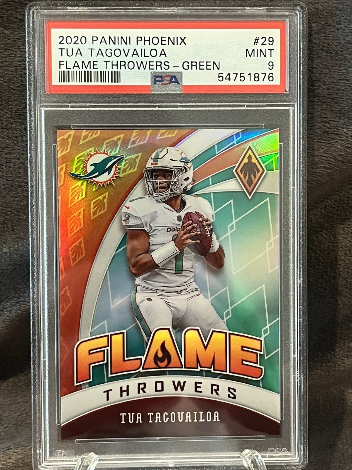 Tua Tagovailoa Panini Phoenix Flame Throwers #29 Green