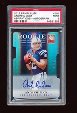 PSA 9 ANDREW LUCK 2012 PANINI ELITE ASPIRATIONS DIE CUT AUTOGRAPH AUTO RC #/49