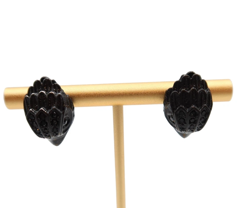 Brincos de cabeça de águia KURT GEIGER em preto gótico capricho vitoriano - Imagem 2 de 4