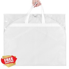 KEEGH White Garment Bag 40in Dance Costume Bag, 6 Pack, 4 Zipper Pockets