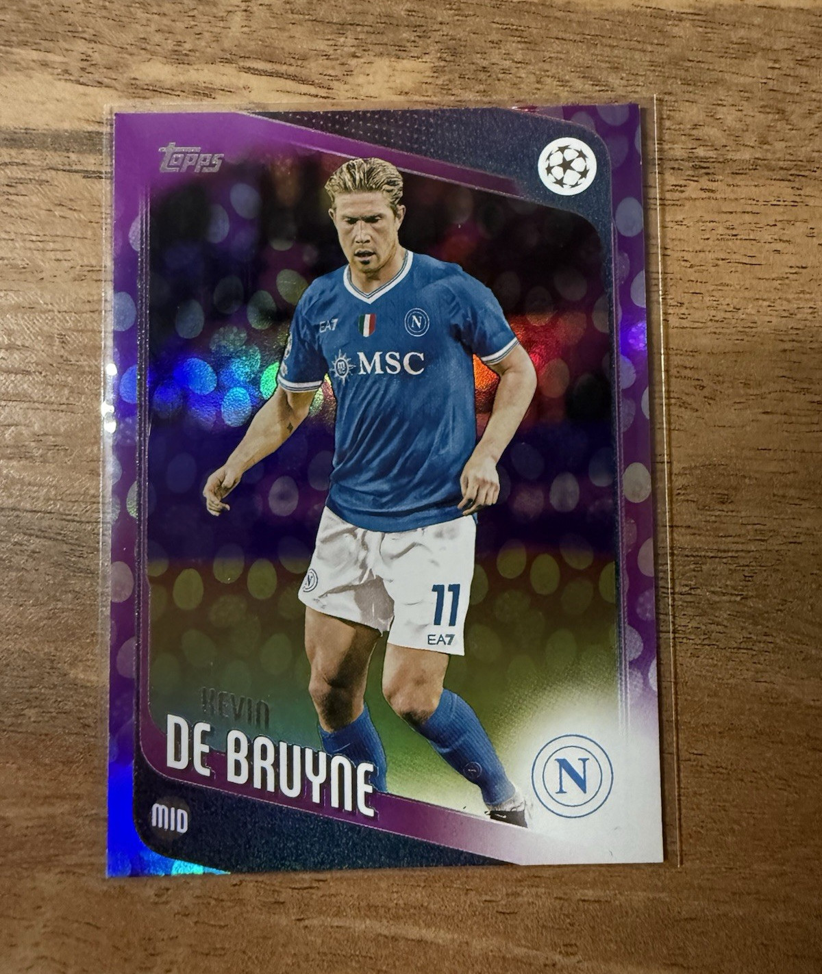 Topps 2025-26 UEFA Club Competitions Kevin De Bruyne Napoli Purple #200