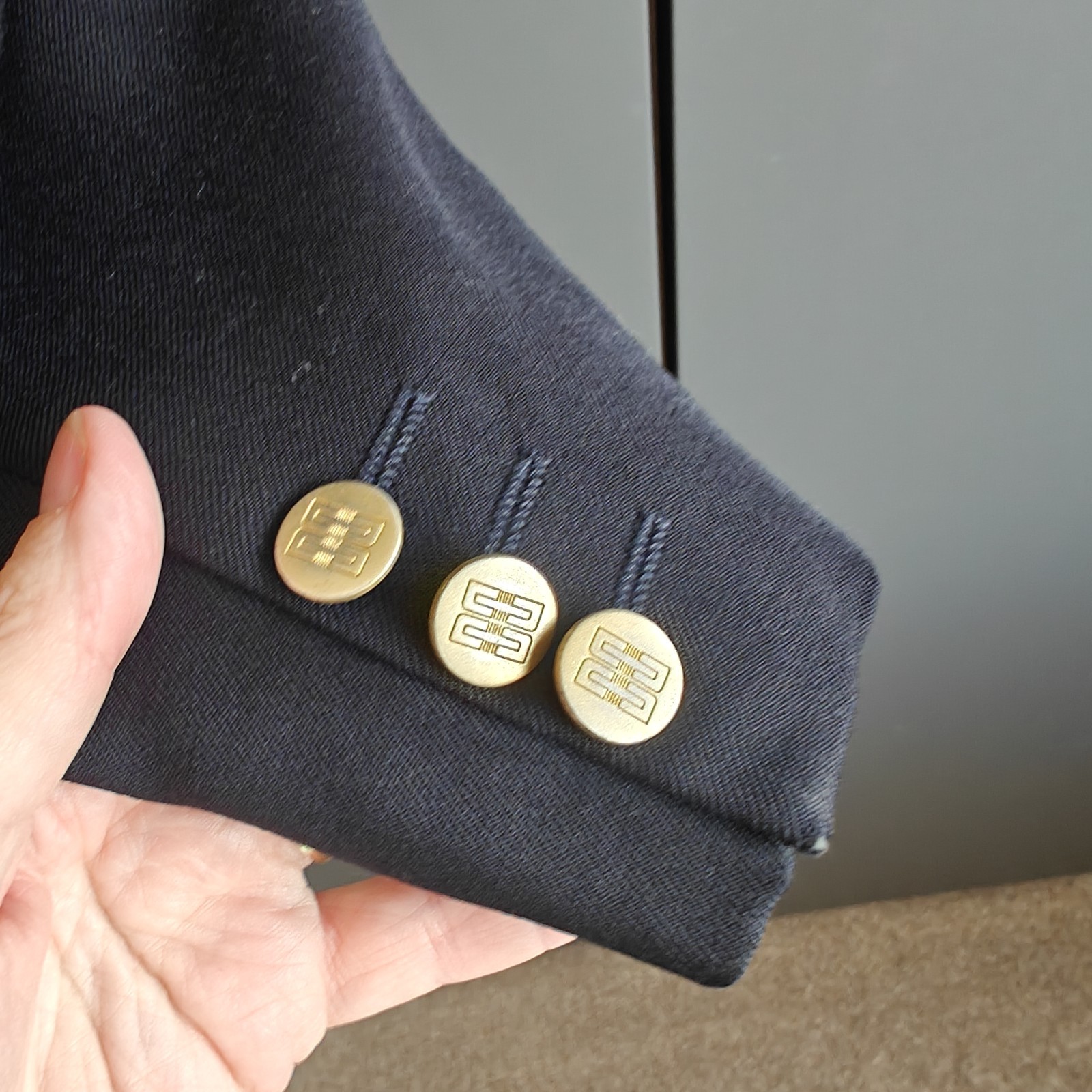 Vintage DAKS Jermyn Street Navy Double Breasted Wool Blazer Jacket L 42R Crest image 6