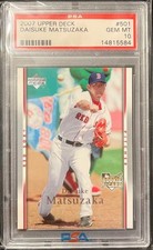 Daisuke Matsuzaka PSA 10 Rookie Card 2007 Upper Deck Baseball MLB. rookie card picture