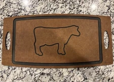Epicurean Cutting Board COW Beef Juice Groove  23” x 11.5” Gourmet Series USA