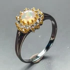 Fashion jewelry Natural Opal Ring 925 Sterling Silver Size 6.5 /R471629