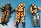 Gi joe lot of 3 figures: Dusty, Beach Head & Torch -  GI Joe vintage toys