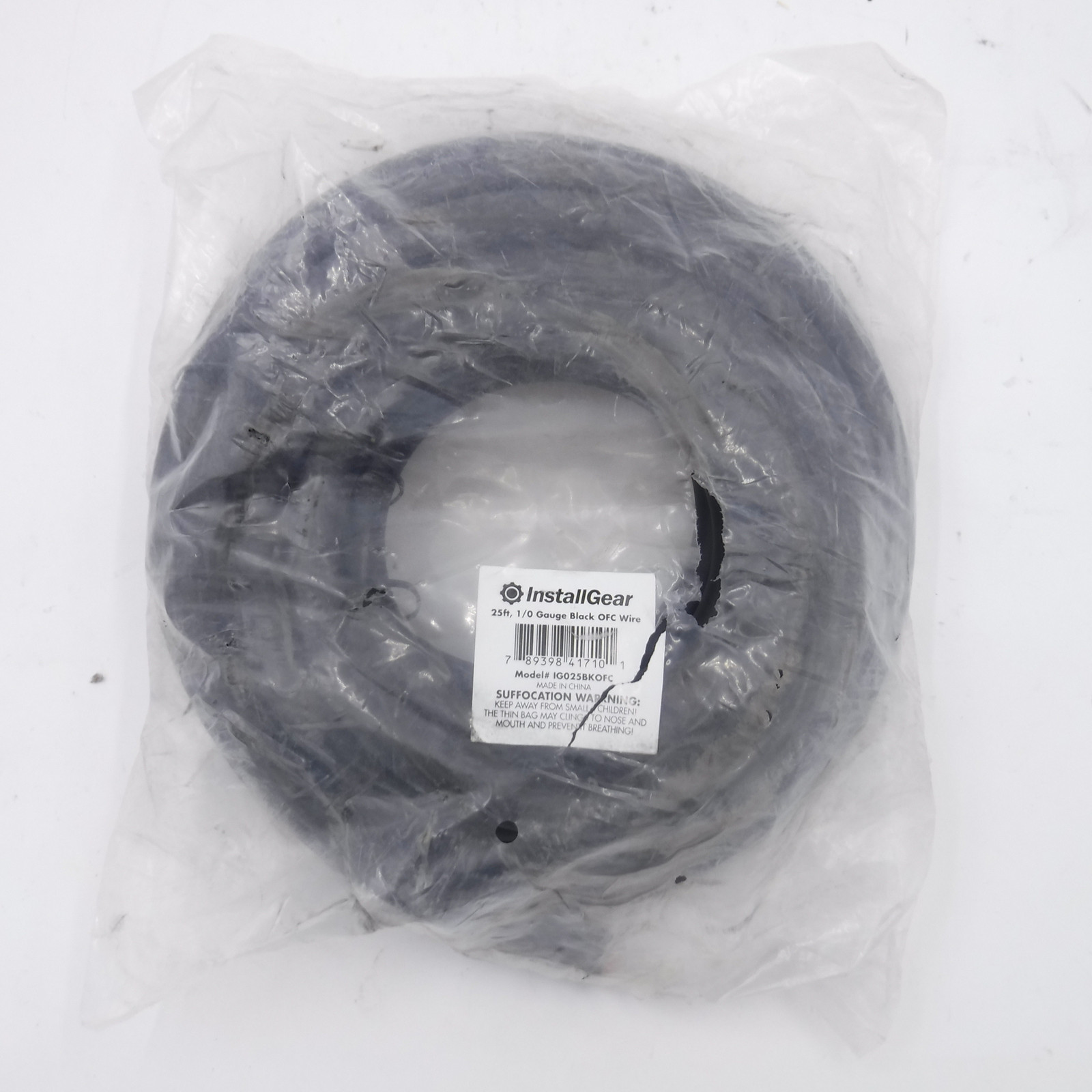 25' InstallGear 1/0 Gauge AWG OFC Pure Copper Power Ground Wire Cable