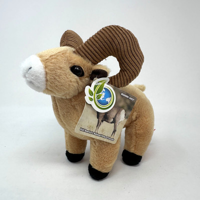 Wild Republic Bighorn Sheep Plush Stuffed Animal Beige Cute Fluffy Goat with TAG