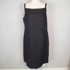 Ralph Lauren Dress 16 Linen Sheath Minimalist Lagenlook Lined Zip sleeveless