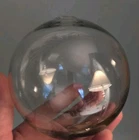 Clear Blown Glass float ball.  Blenko? Made With Recycled Glass 5"