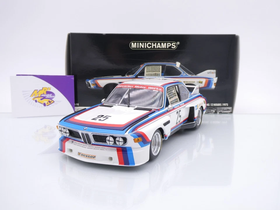 Minichamps 180752925 # BMW CSL 3.5 IMSA #25 Win 12h Sebring 1975 " Stuck " 1:18
