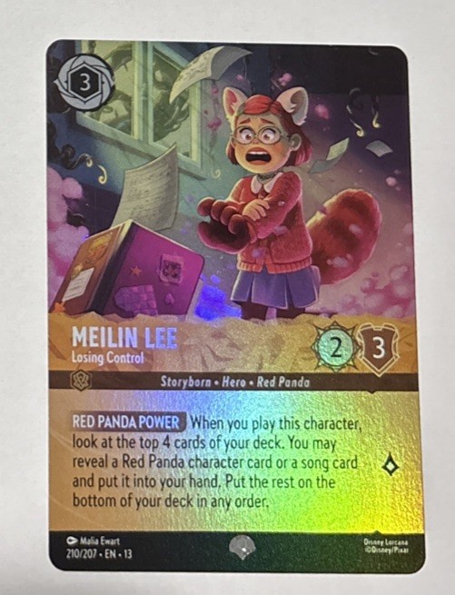 Lorcana Meilin Lee Losing Control #210/207 TCG NM Disney Attack of the Vine!