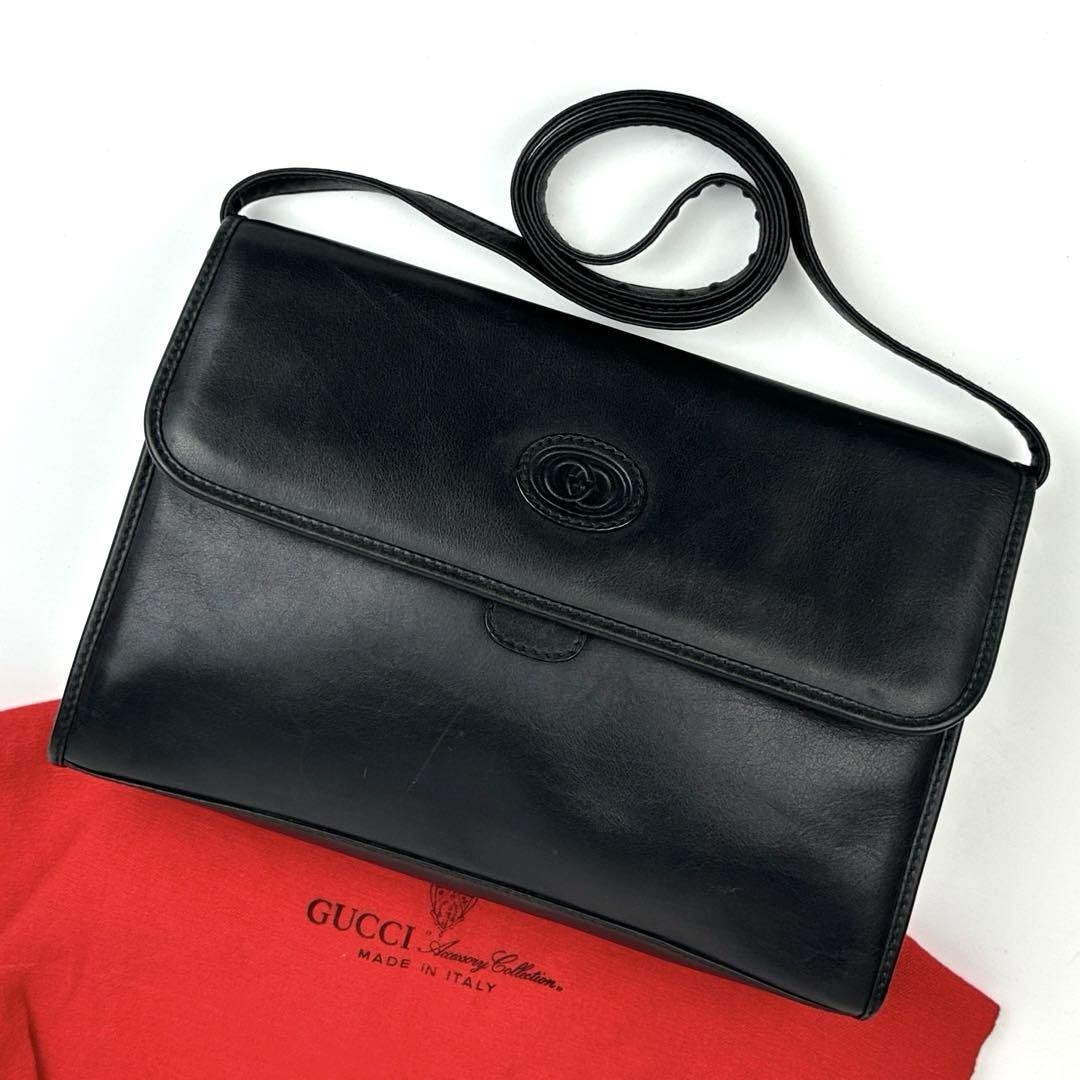 Gucci 2way GG Interlocking Black Shoulder Bag Japan Import  