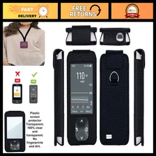 Fitted Leather Case for Dexcom G7/G6 Receiver with Screen Protector & Lanyard -