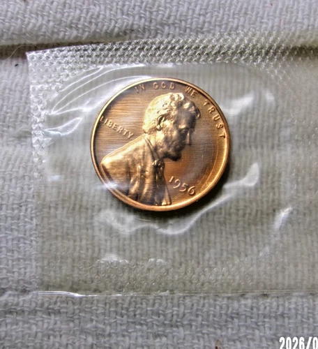 1956 P Lincoln  Cent in Original US Mint Proof Cello