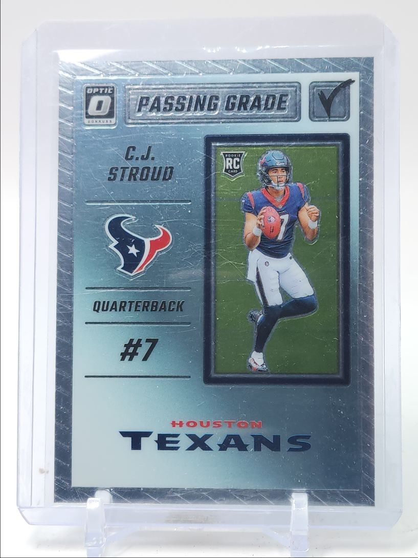C.J. STROUD 2023 DONRUSS OPTIC PASSING GRADE ROOKIE TEXANS RC Q0786