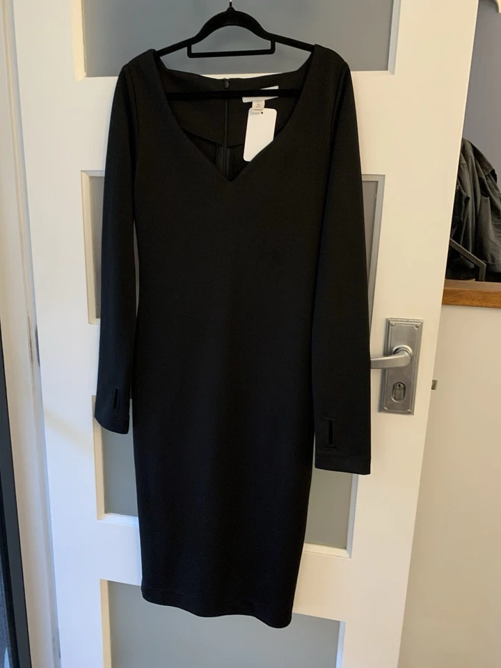 Maurie & Eve Black 'Easy Come Easy Go' Midi Dress Size 10 - image 2 of 4