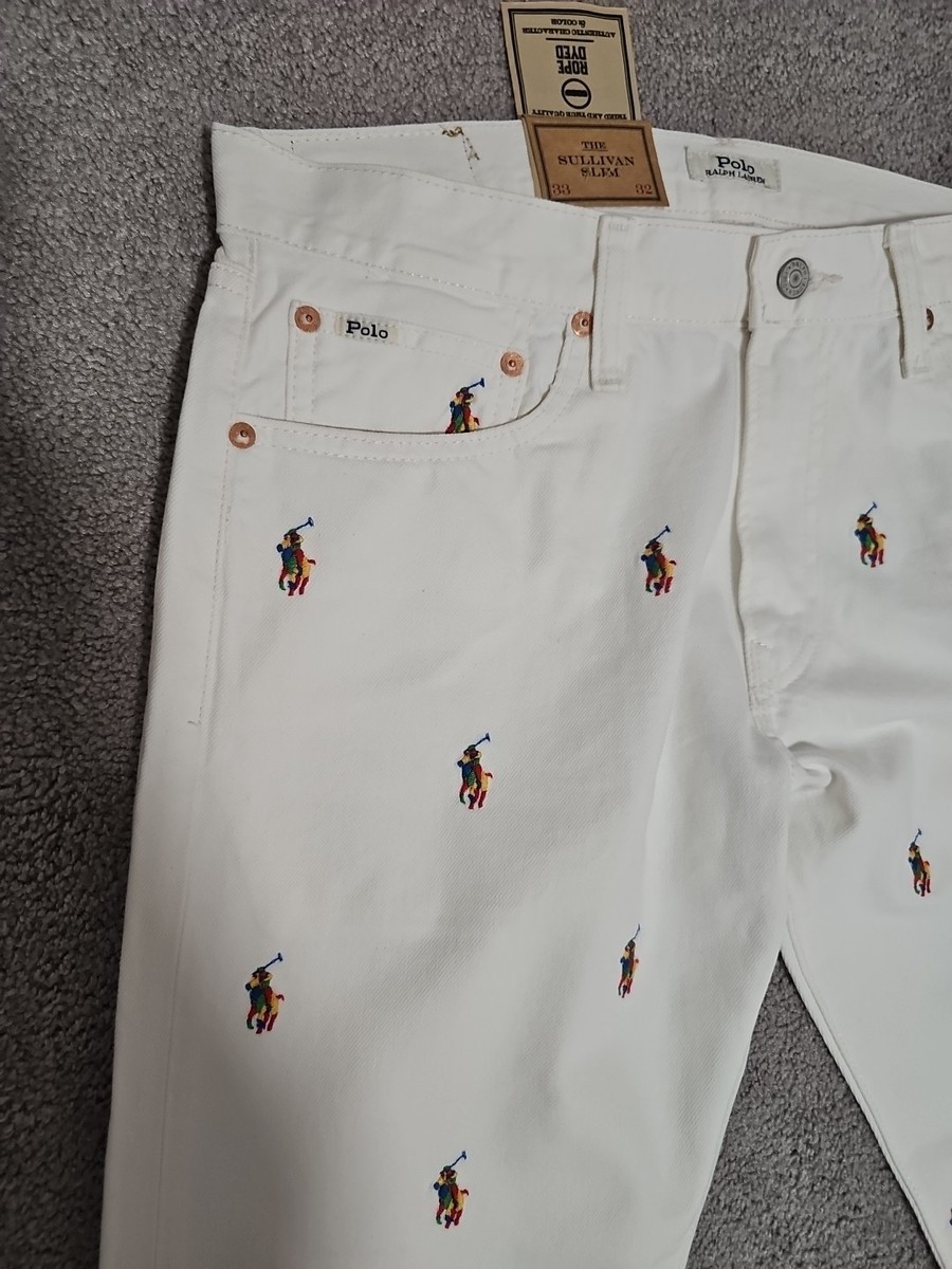 Polo Ralph Lauren Sullivan Slim-Fit ALLOVER Pony MENS Zip-Fly