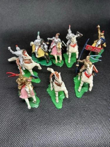 Vintage 1960s Marx Warriors Of World Lot Knights & Chinese Warriors 1.5” As-Is