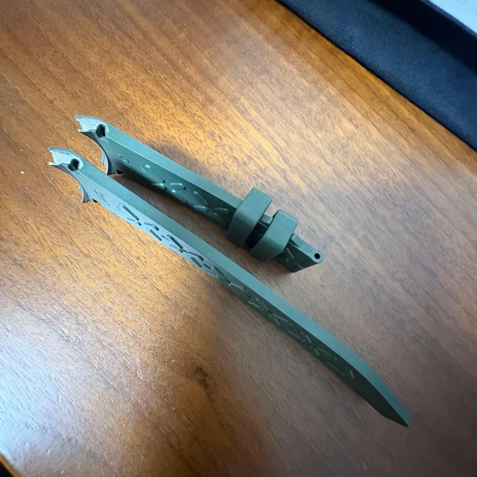 Correa de goma IWC Portugieser 20 mm caqui oliva auténtica repuesto OEM Foto 4 de 4