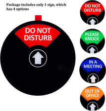 Privacy Sign for Office Door, Do Not Disturb, Out of Office, Please Knock, In...