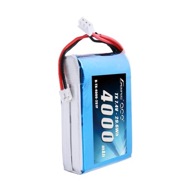 4000mAh 7.4V 2S TX LiPo Battery Pack with JST-EHR Plug for Spektrum DX9 DX8 D