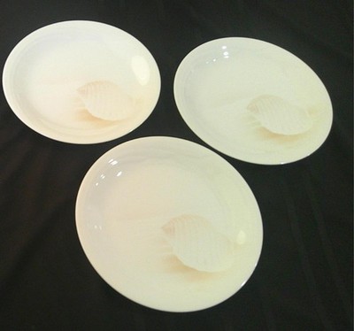 Noritake Sea & Sky SEA GEMS Dinner Plates THREE (3) 10-1/2'' Plate Shells 8137