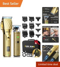 Luxury Hair Clippers with LCD Display & Precision Trimmer - Perfect Gift for Men