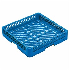 Caterrax Commercial Dishwasher Open Cup Rack 500x500x100mm Blue