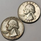 1957 P, D Washington Quarters, 90% Silver, Perfect For Coin Albums- Q-57BK