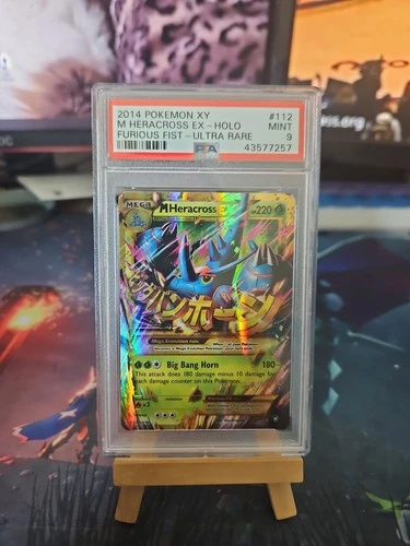 Pokémon TCG M Heracross EX Holo Card 112/111 PSA 9 Furious Fists Ultra Rare