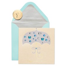Papyrus Happy Wedding Shower Greeting Card With Glitter And Gems 5X5 Inches