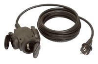 WeingäRtner Gummi-VerläNgerung 230 V, 3-Fach-Kupplung, 5M