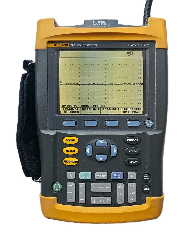 Fluke 196 ScopeMeter Oscilloscope 100mhz  1 GS/s - Image 4 of 4