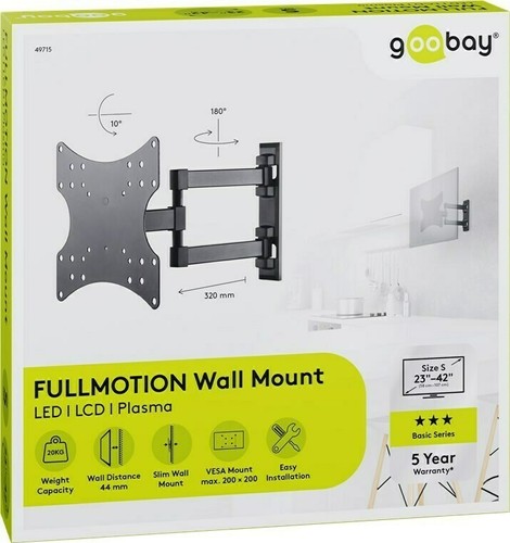 5x TV-Wandhalterung Basic FULLMOTION (S); Basic TV-Wandhalterung Basic FULLMOTIO - Bild 2 von 7
