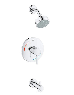 GROHE Concetto 2 GPM Tub & Shower Trim, Starlight Chrome 35073001