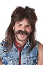 Brand New The Lone Wolf Mullet Hillbilly Funny Adult Wig