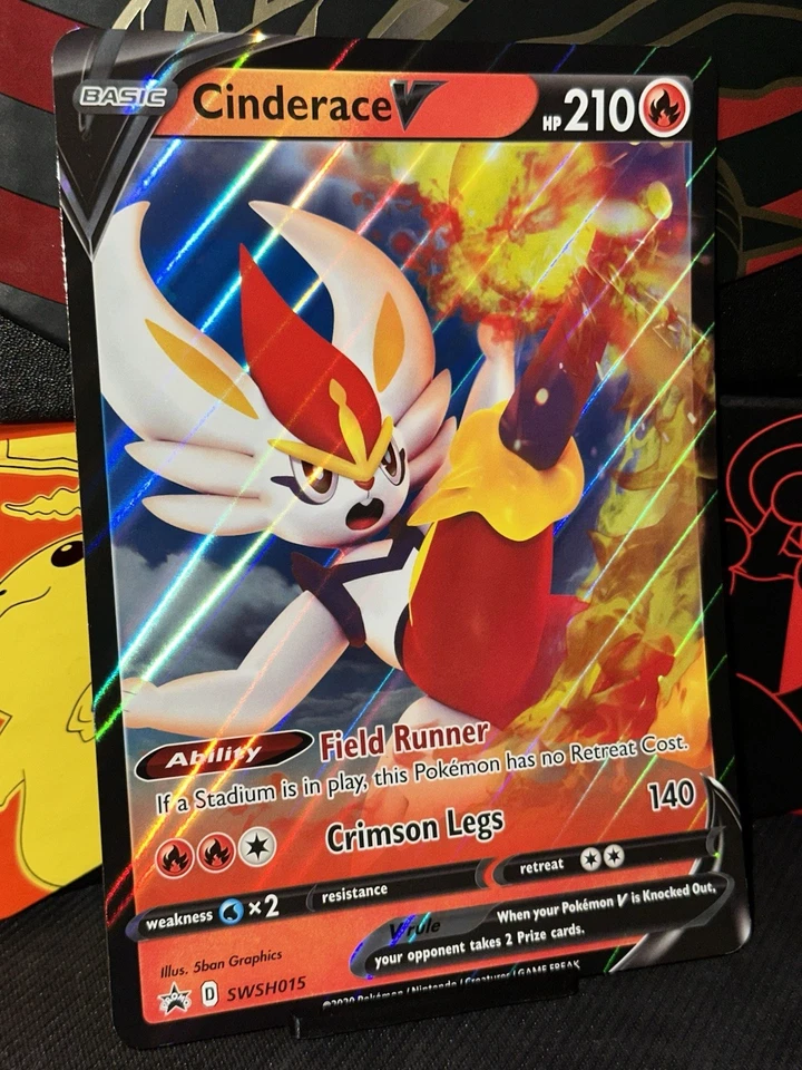 Cinderace V SWSH015 - Jumbo Card - NM - Image 2 of 2