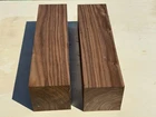 2 pc  BLACK WALNUT TURNING LATHE Pepper mill 3 X 3 X 12”